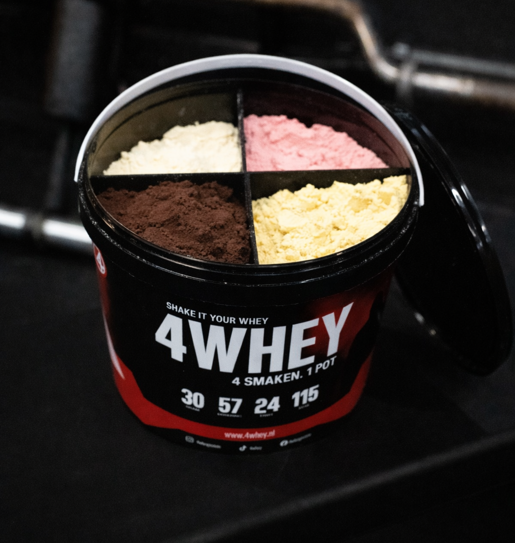 4Whey eiwitpoeder met meerdere smaken in één pot – zelf whey smaken combineren